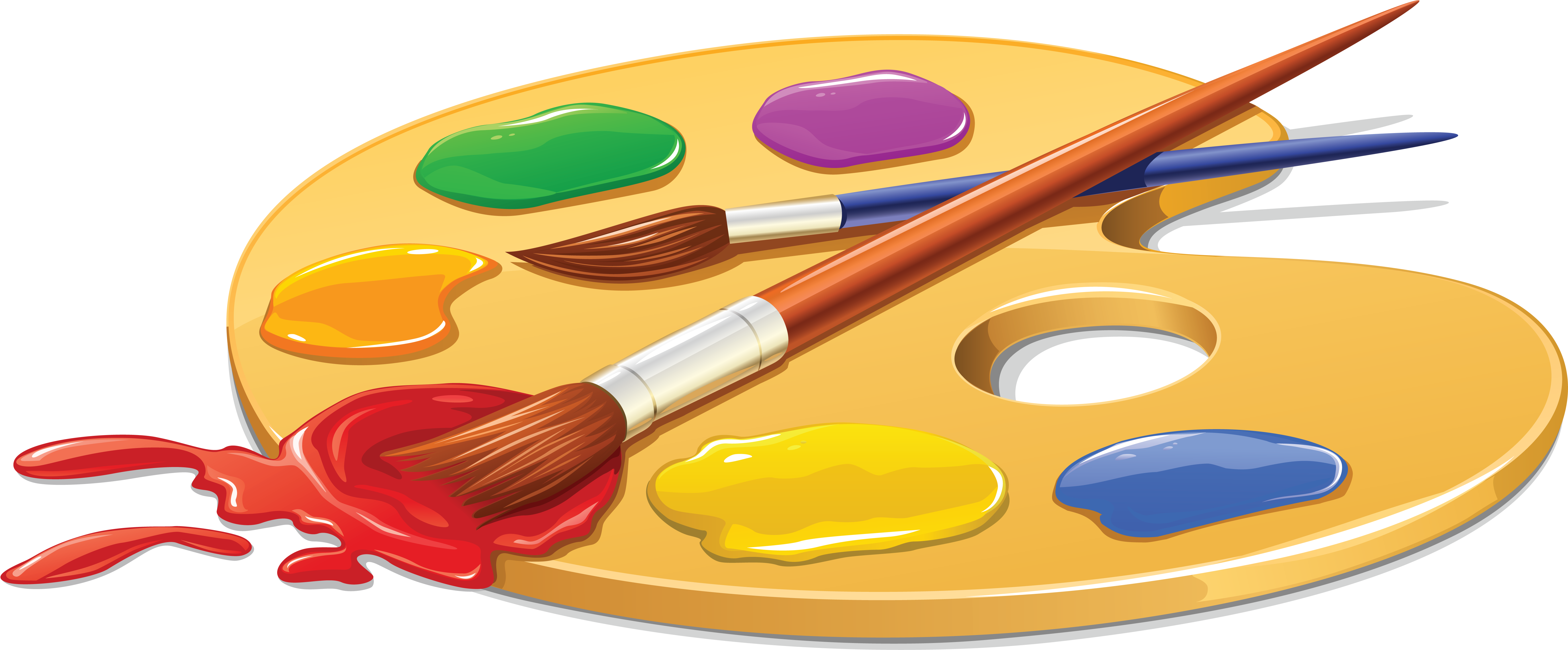 Palette Painting Brush Clip Art.