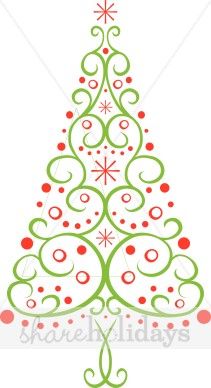 Multi Christmas Tree Clipart.