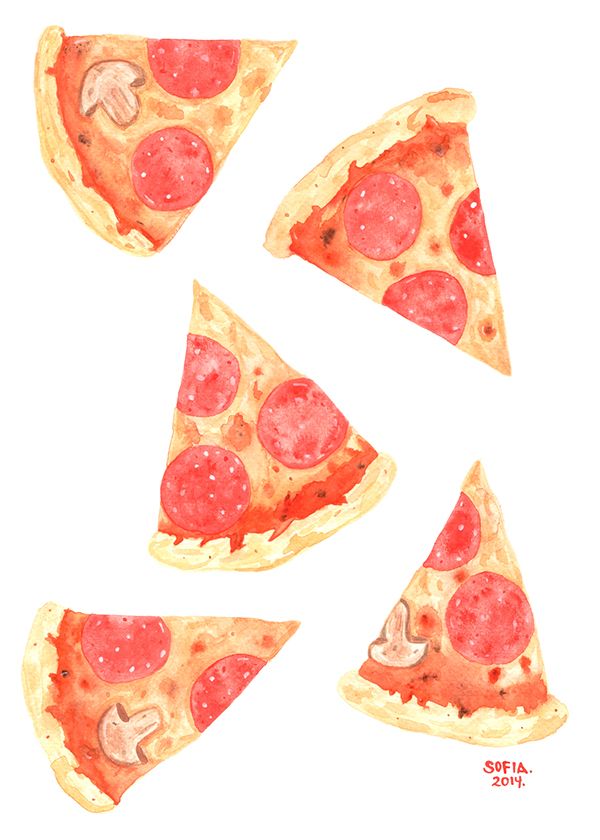 Pizza!! by SOFIA MARTINEZ A., via Behance.