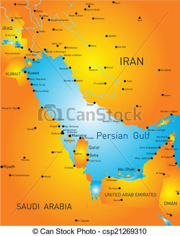 Vector Clip Art of Persian gulf.