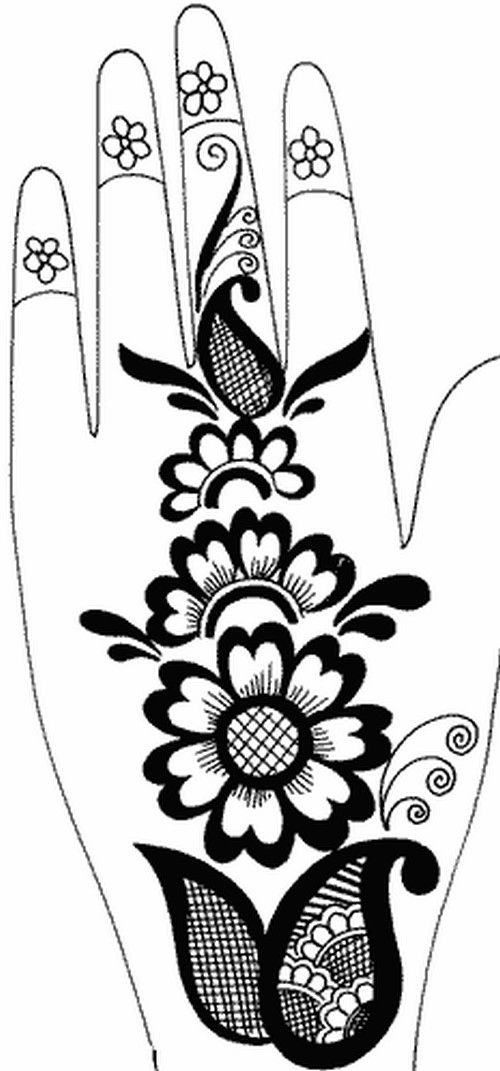 Simple clipart henna #8.