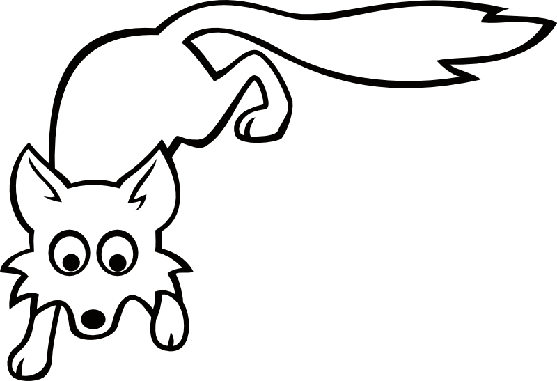 Free Black And White Fox Clip Art, Download Free Clip Art.