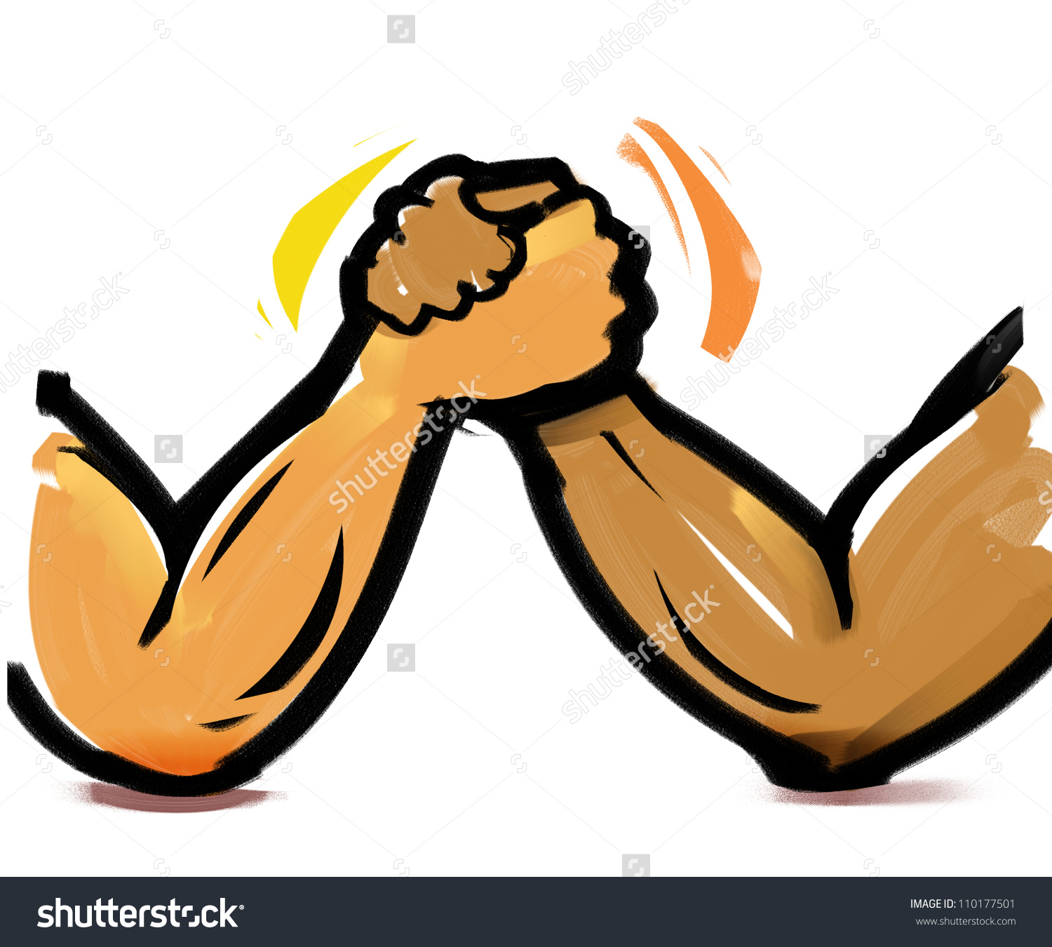 Arm Wrestling Stock Illustration 110177501.