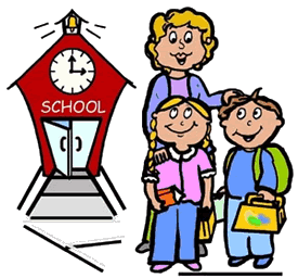 58 SCHOOL ARRIVAL CLIPART.