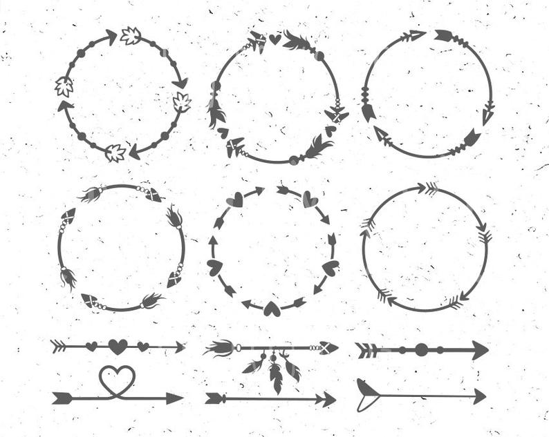 Arrow Circles svg Circles arrow svg Arrow Monogram svg Circle svg Arrow  frames svg Arrow monogram frames Arrow svg clipart Heart svg boho.