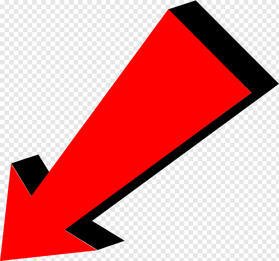 Red and black arrow down icon, Arrow Red Pointing Bottom.