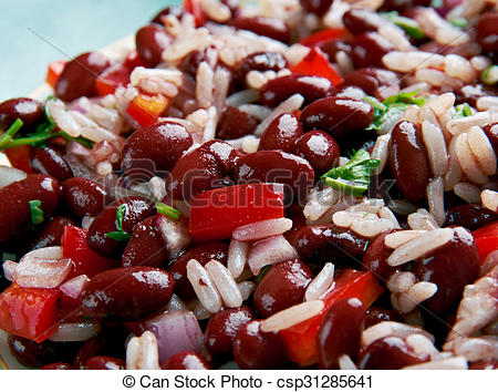 Arroz con Frijoles Negro.