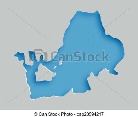 Vector Clip Art of Map of Lake Chiemsee csp23594217.