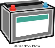 Vector of 12 volt car battery design icon.