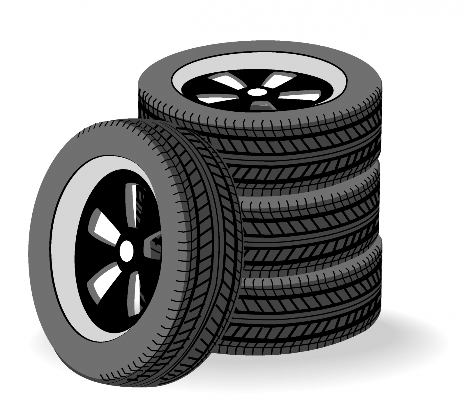 Car tires clipart.