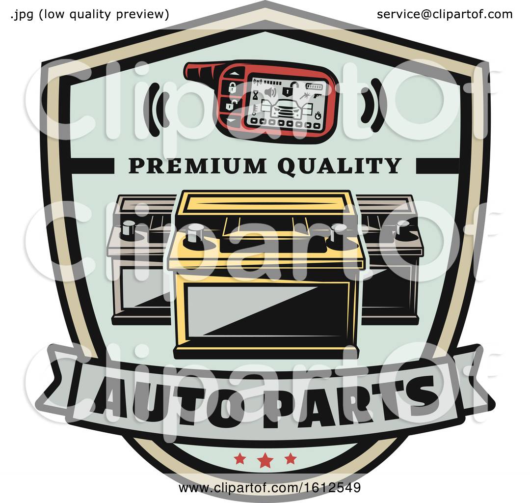 Clipart of a Car Auto Parts Design.