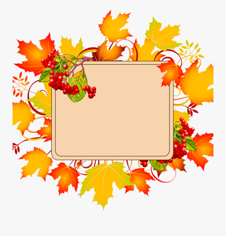 Transparent Fall Leaves Corner Border Png.