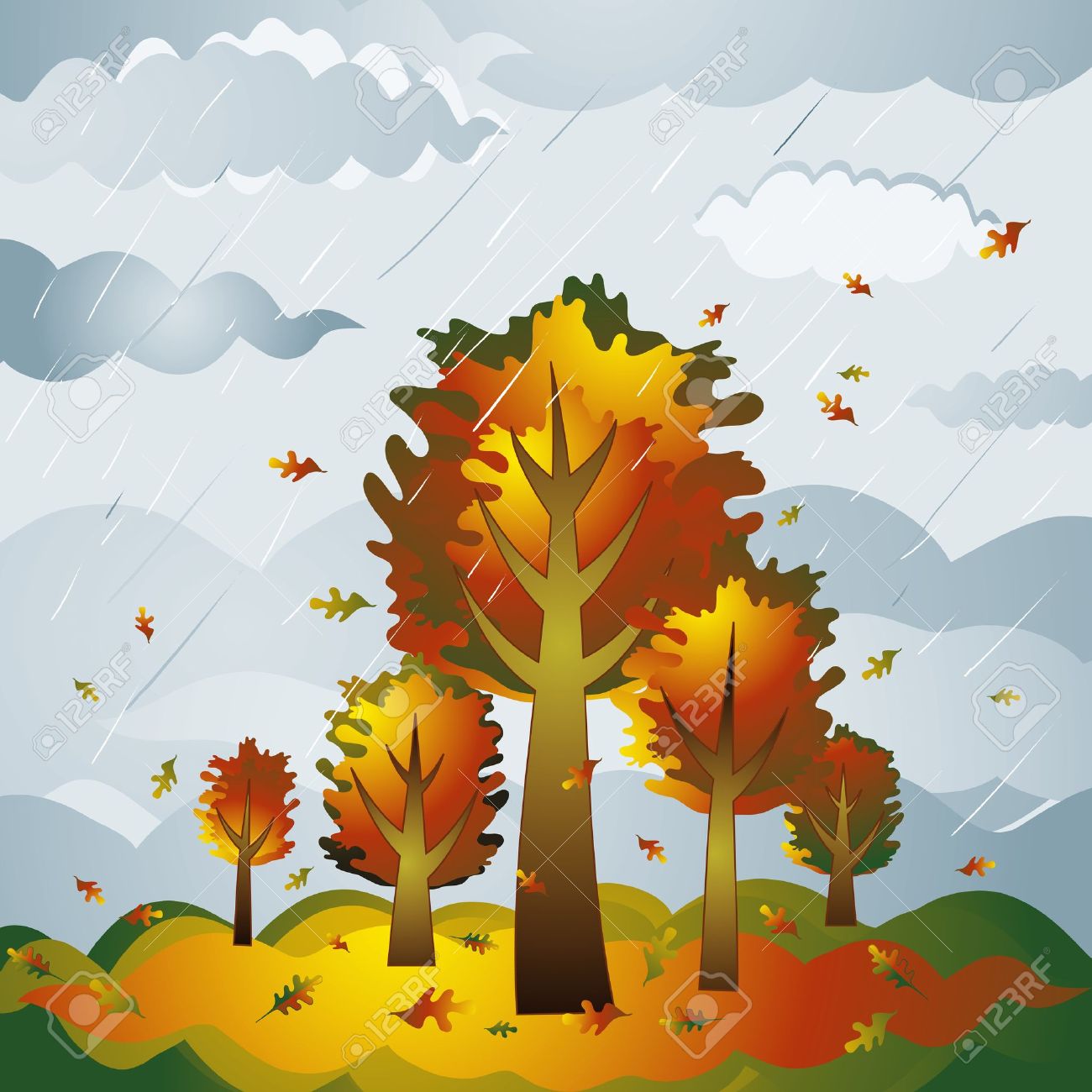 Autumn Day Clip Art.