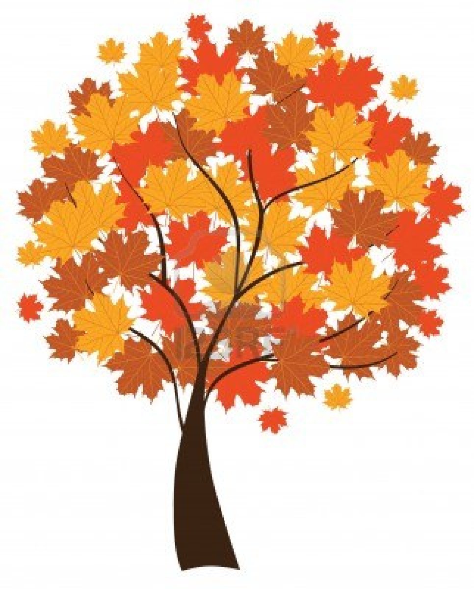 September trees clipart.