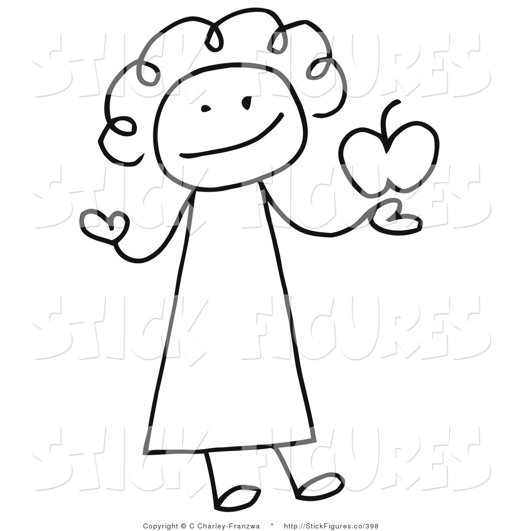 Curly Brunette Girl Clipart.