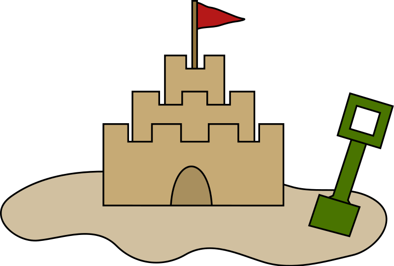 Transparent castle clipart picture.