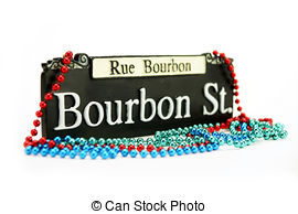 Stock Photos of Bourbon Street Sign.