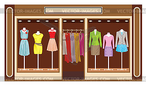 Boutique. Women`s clothing shop.