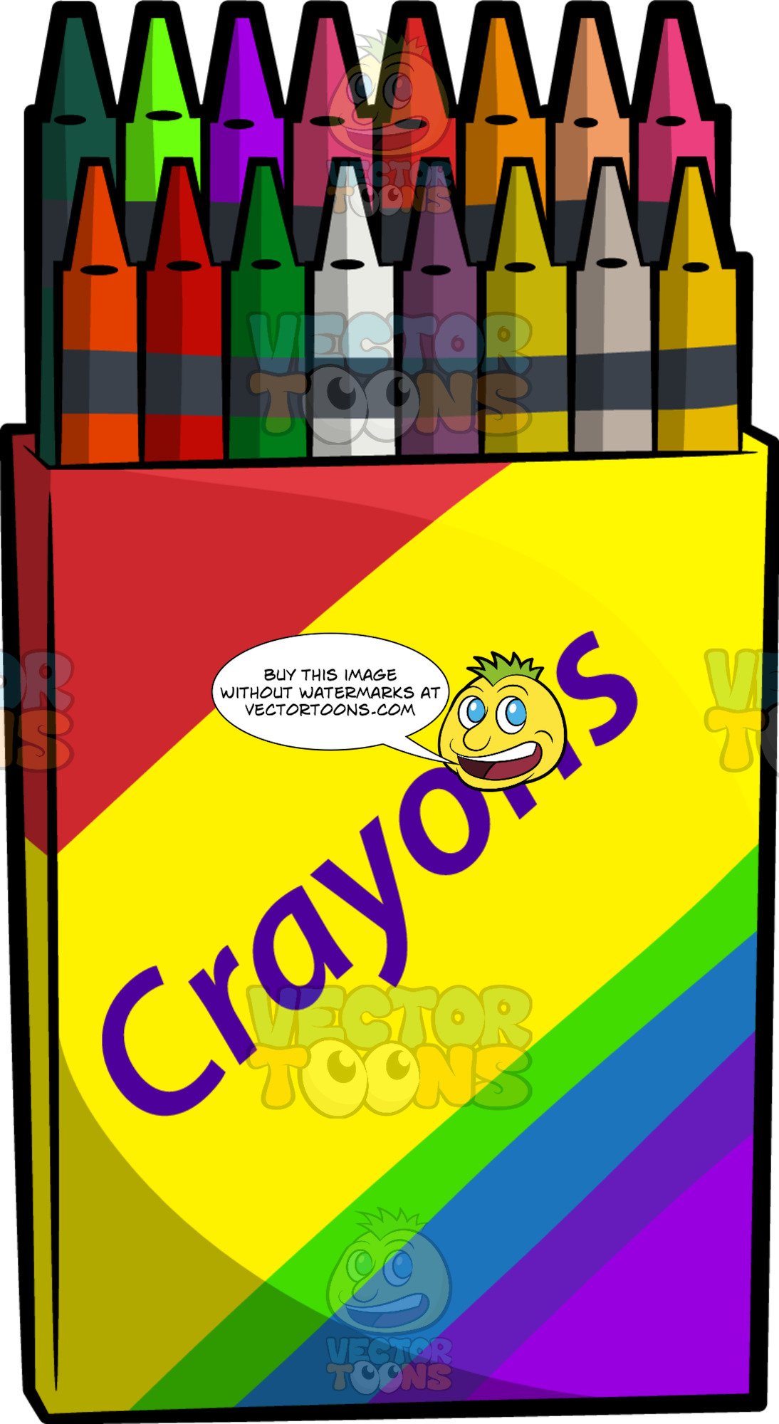 Printable Crayon Box Clip Art