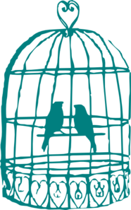 Bird Cage Love Clipart.