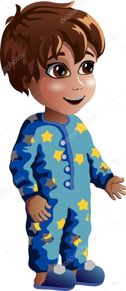 Little boy in pajamas — Stock Vector © kayson.bigmir.net #99945578.