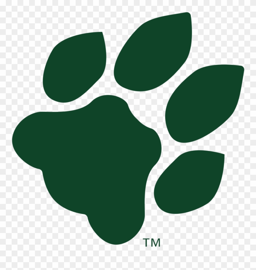 Ohio University Bobcat Paw Print Clipart (#1510596).