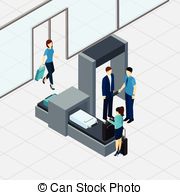 Vector Clip Art of Airport body scanner.