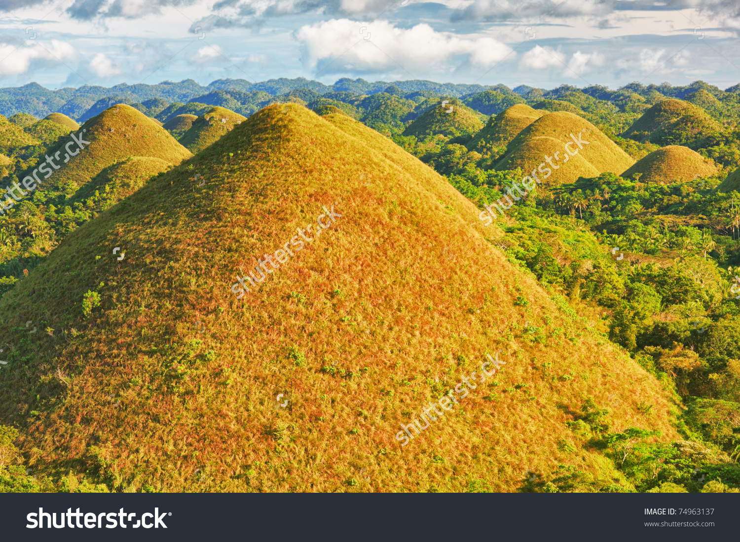 View Chocolate Hills Bohol Philippines Stock Photo 74963137.