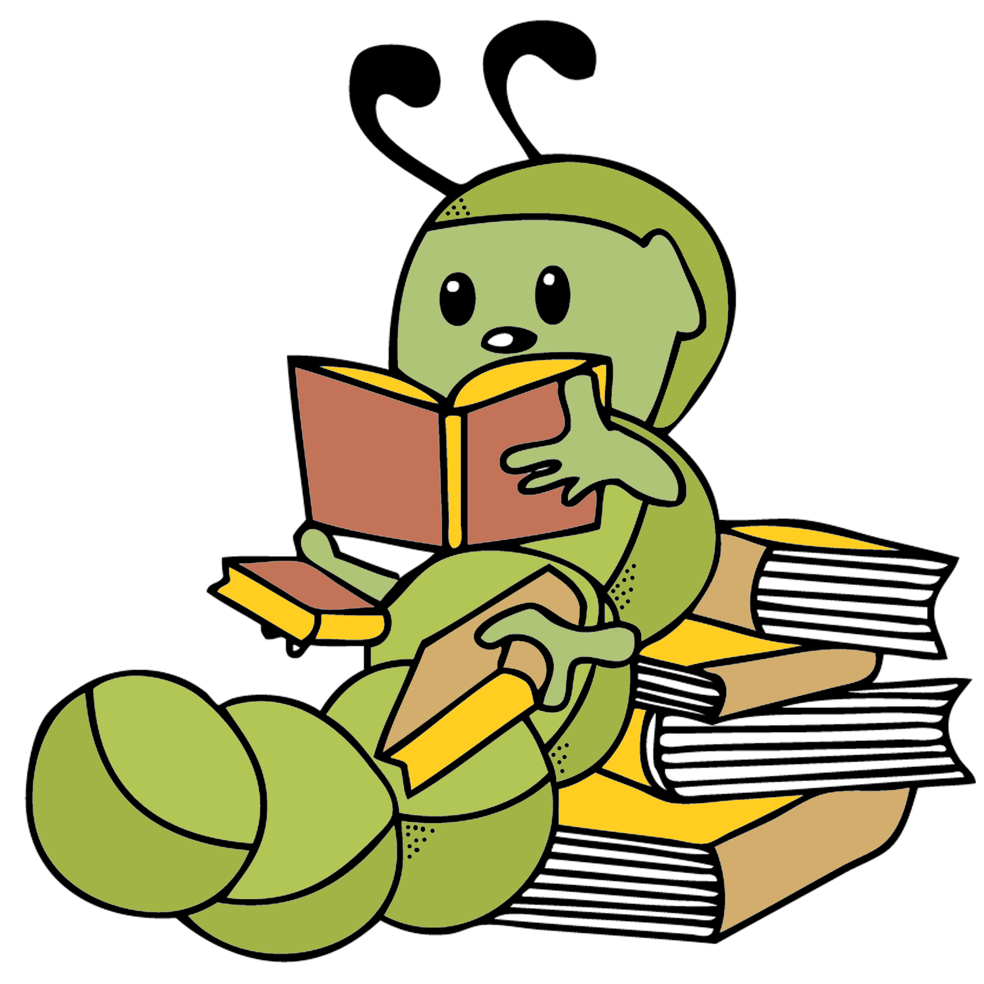 Bookworm Clipart.