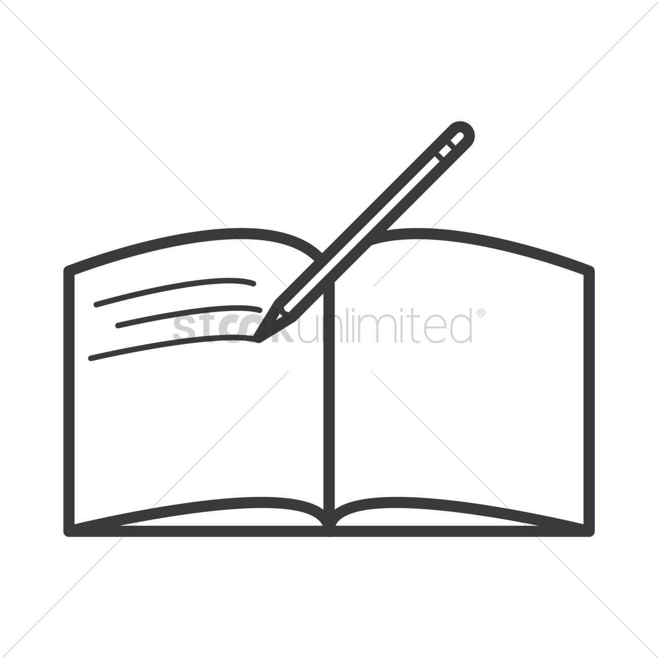 Open Book And Pen Clipart.