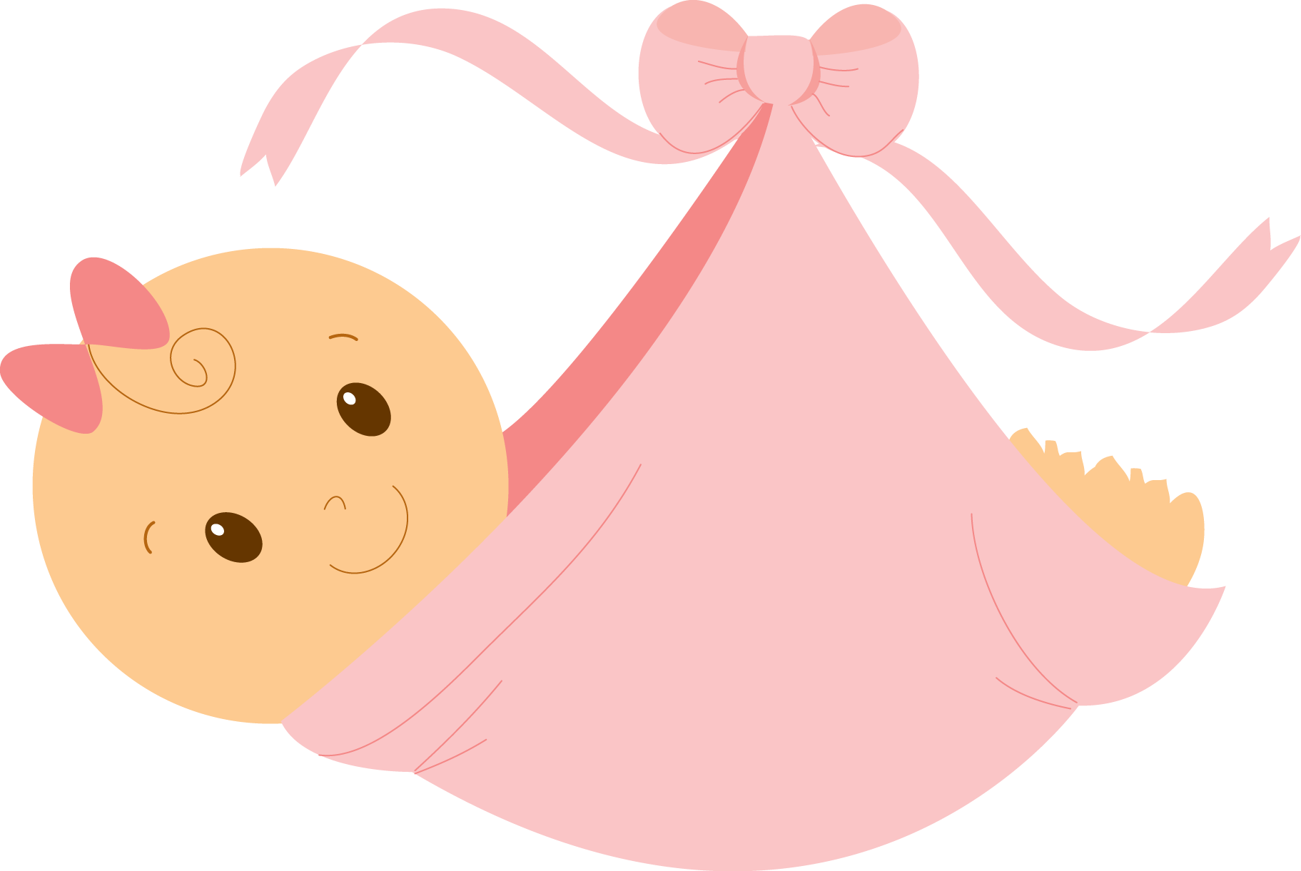 Pink Baby Booties Clipart.