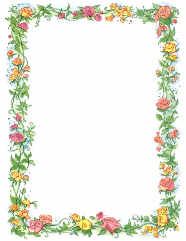 Free Flower Border Clip Art.