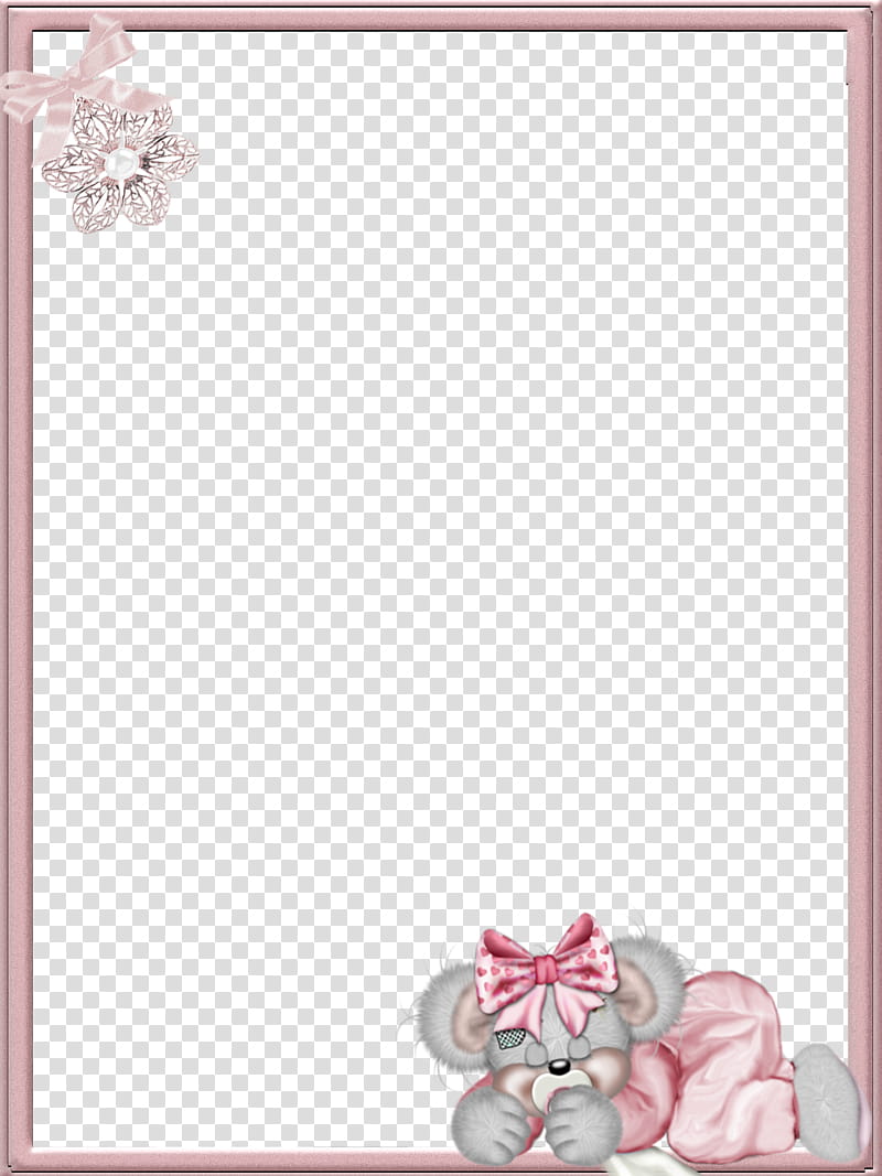 Ba, pink floral frame illustration transparent background.