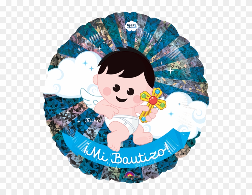 Globo Mi Bautizo Niño Clipart.