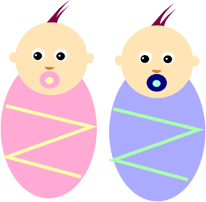 Boy Girl Twin Babies Clip Art at Clker.com.