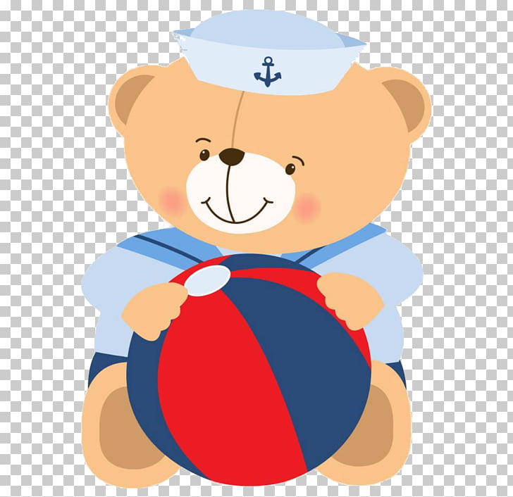 Sailor Bear Teddy bear , baby , bear holding ball.