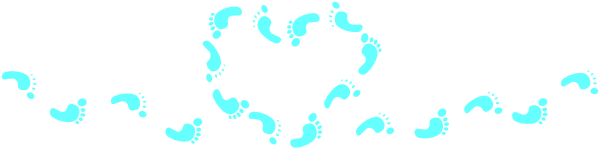 Baby Footprint Border Clipart.