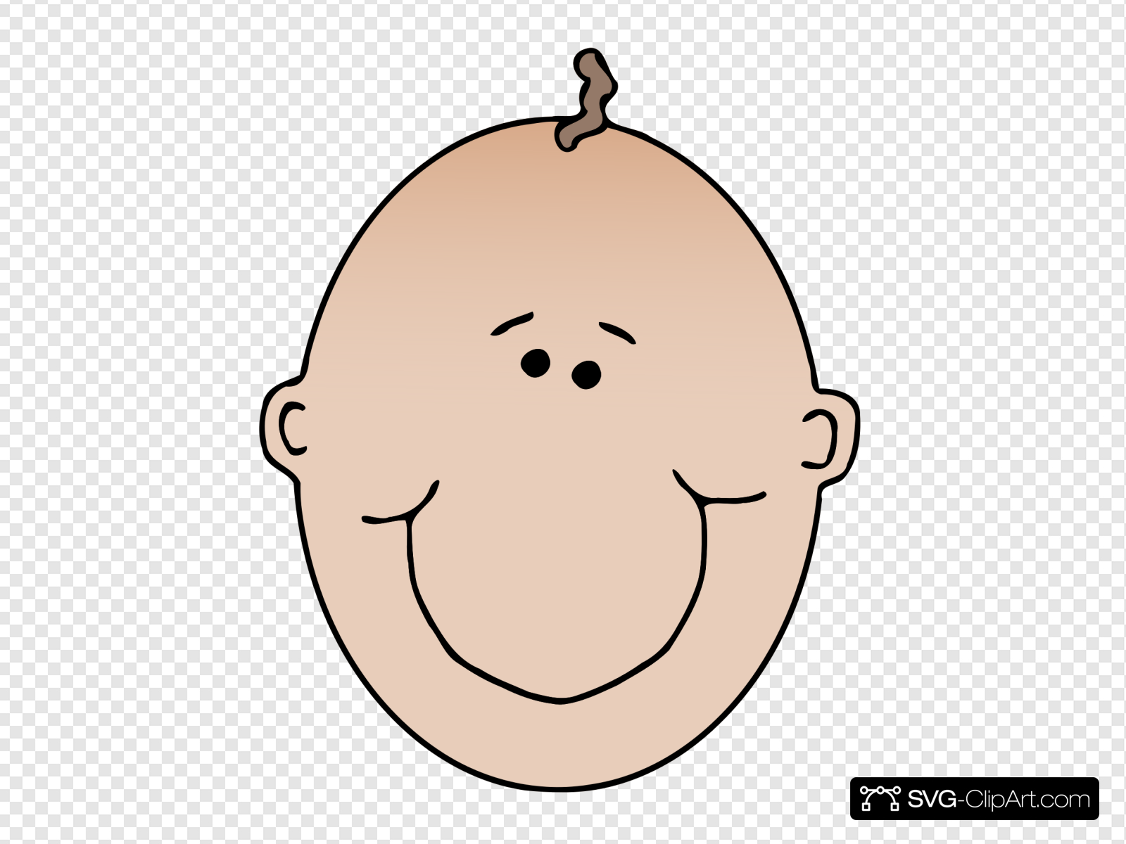 Cartoon Baby Boy Face Clip art, Icon and SVG.