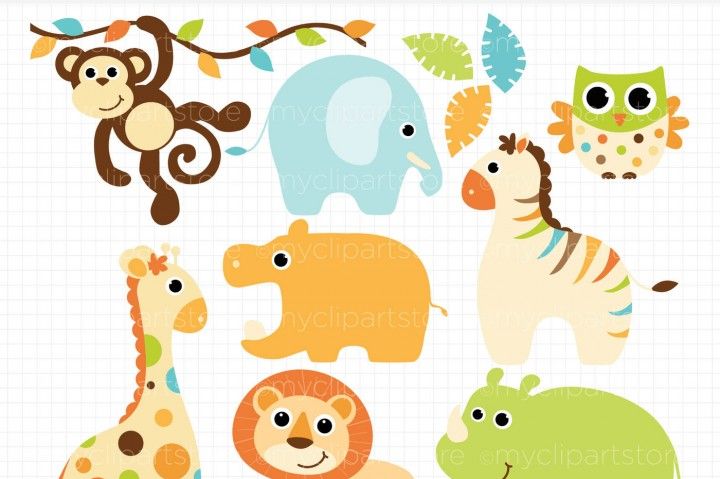 Safari Animals Clipart.