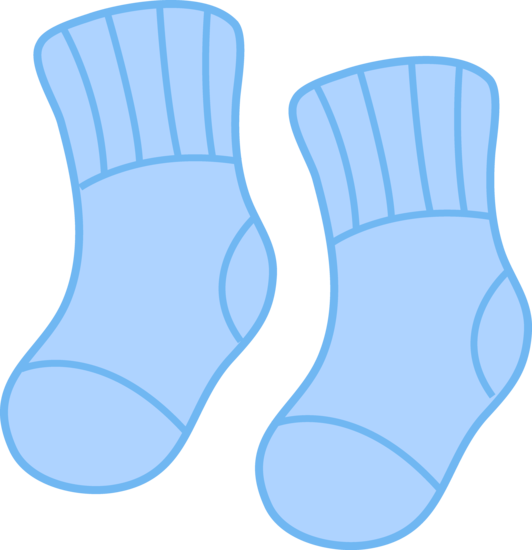 Baby Boy Socks Clipart.