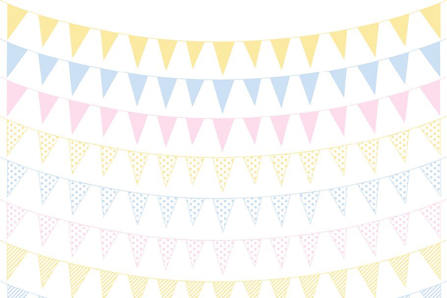 BABY FLAG BANNER CLIPART ~ Illustrations ~ Creative Market.