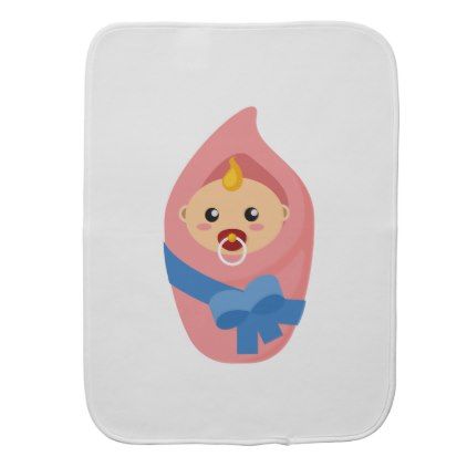 Newborn baby clipart baby burp cloth.