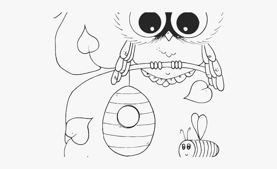 Cute Baby Owl Coloring Pages.