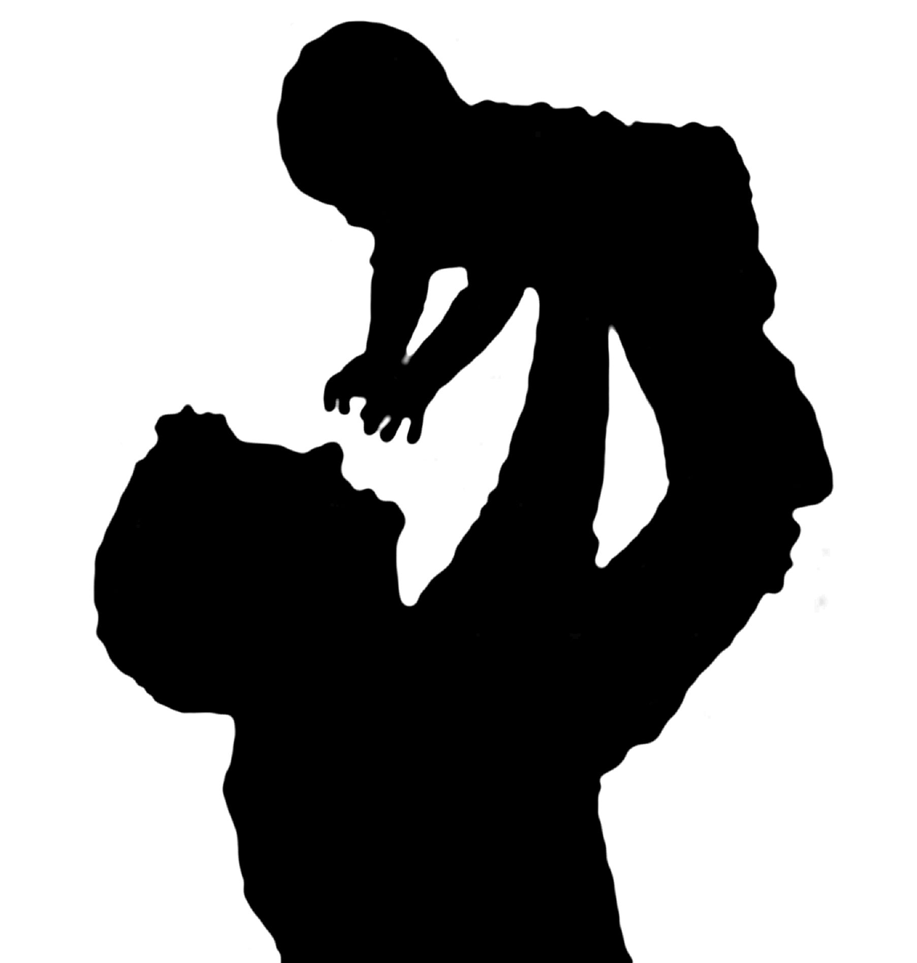 Father And Baby Silhouette.