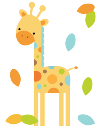 Giraffe Baby Shower Clipart.