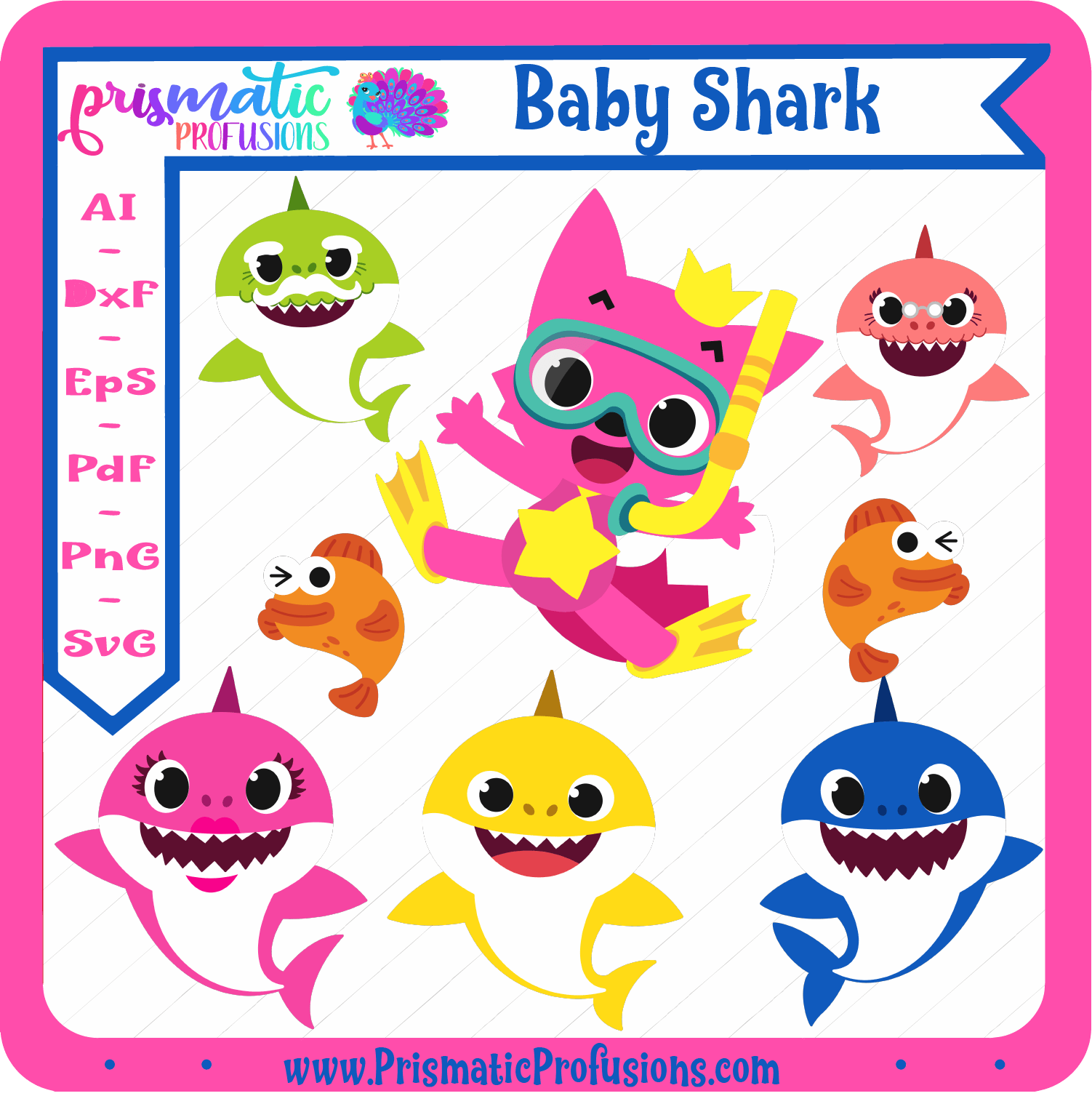 Baby Shark, Baby Shark SVG, Baby Shark Clipart.