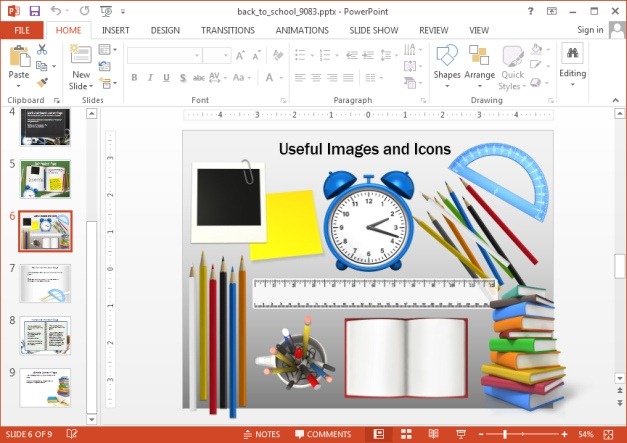Animated Back To School PowerPoint Template.