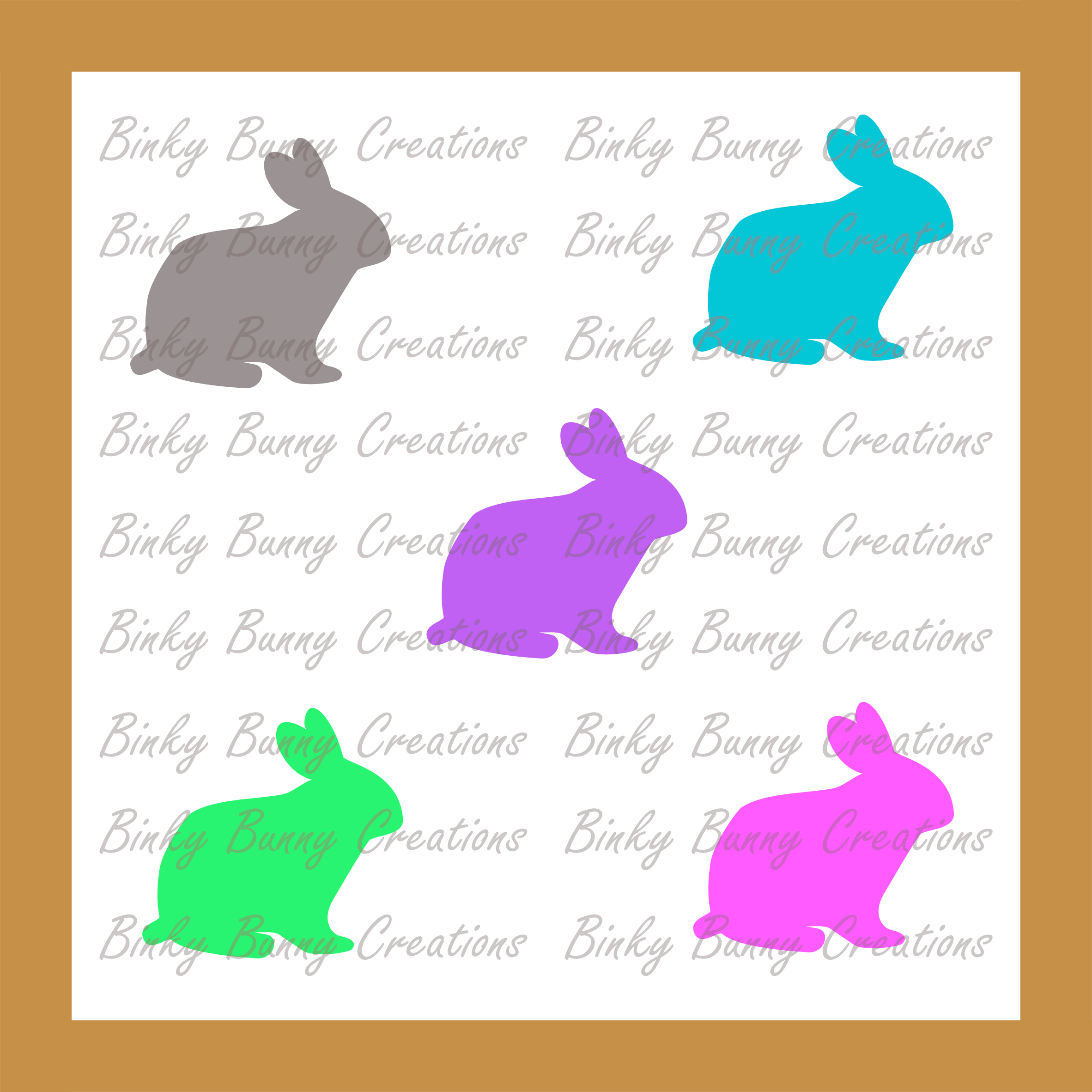 Cute Bunny Rabbit Clip Art Clipart Spring Bunnies 10 Colours.