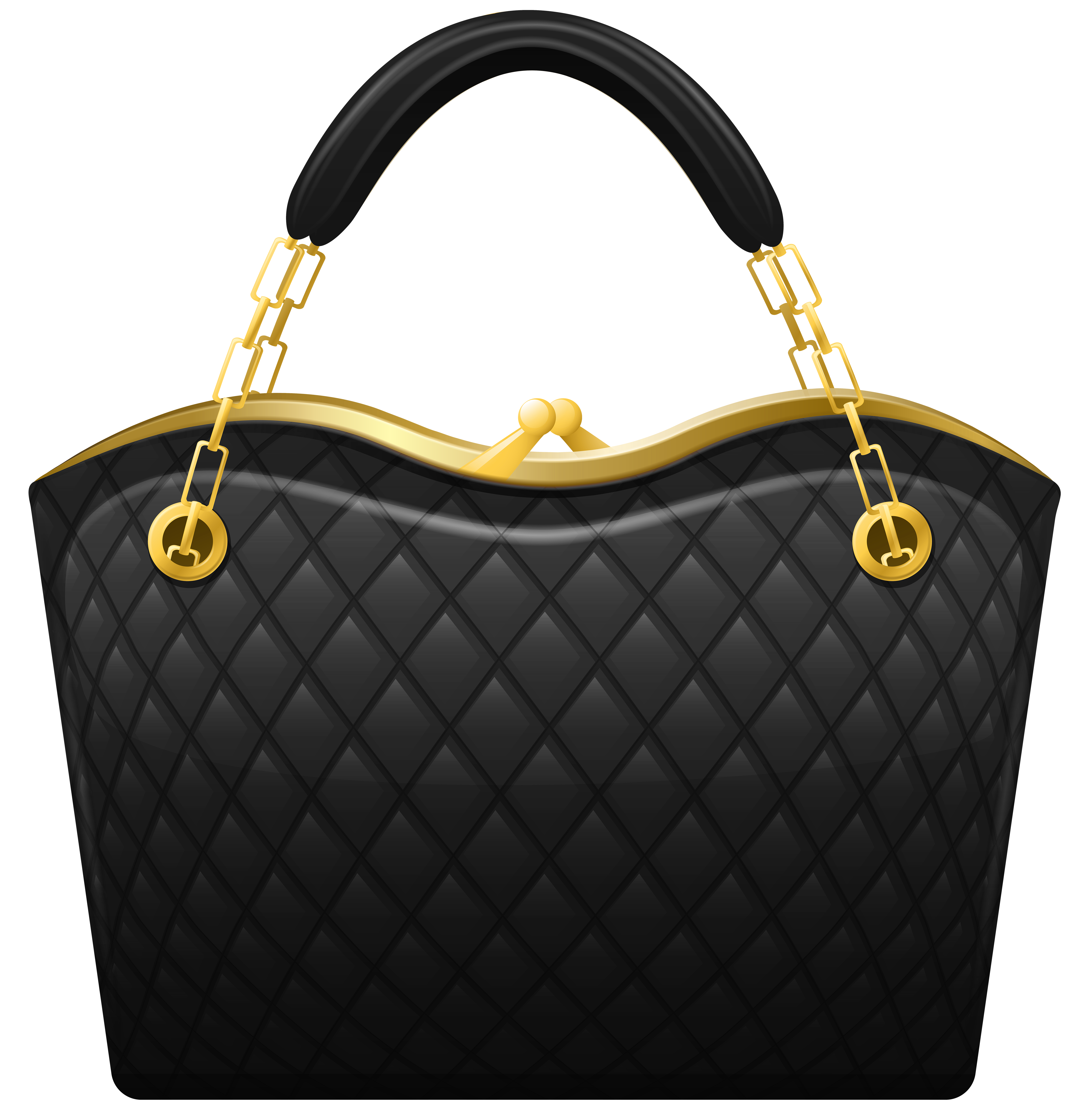 Black Handbag PNG Clip Art.