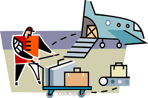 Baggage handler clipart.